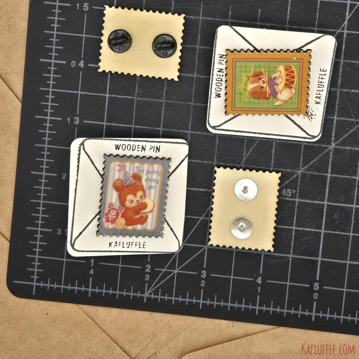 Wooden Stamp Pin
