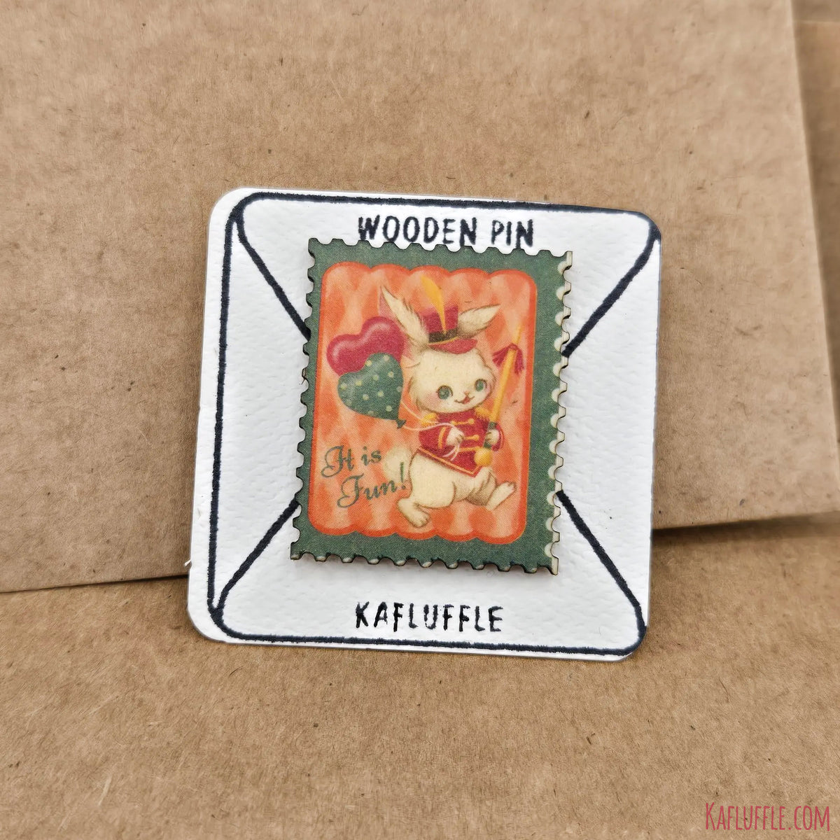 Wooden Stamp Pin
