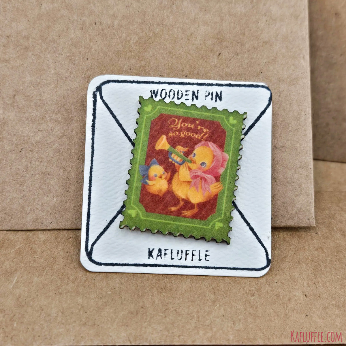 Wooden Stamp Pin