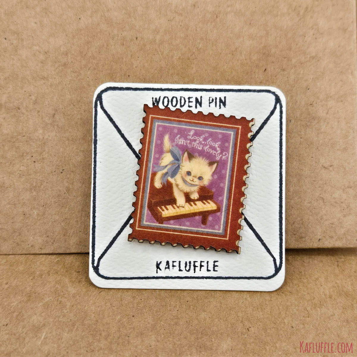 Wooden Stamp Pin