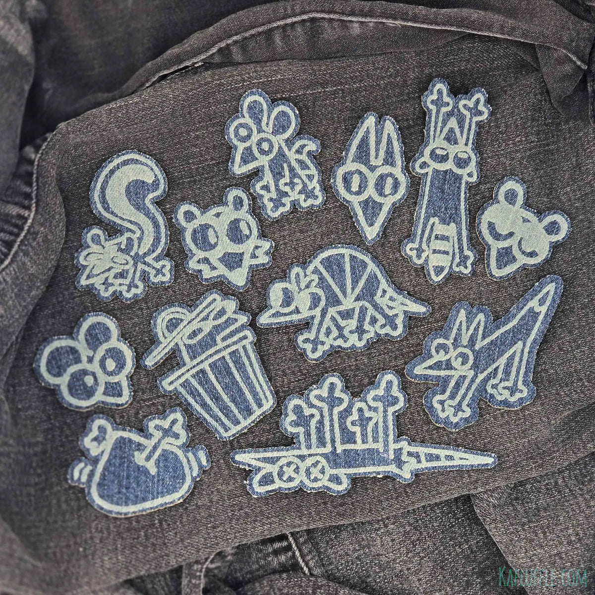 Upcycled Trash Animal Iron-On Patches
