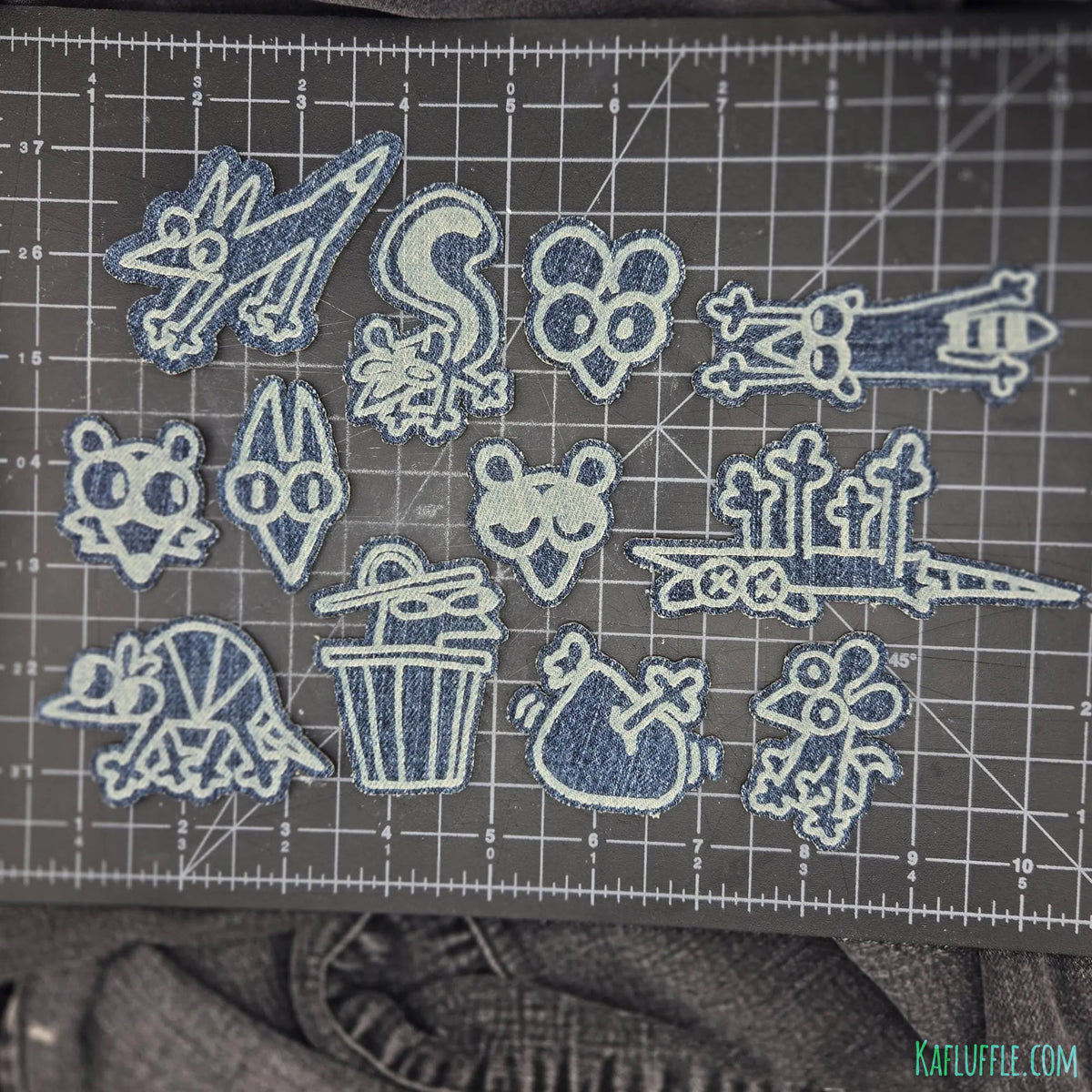 Upcycled Trash Animal Iron-On Patches